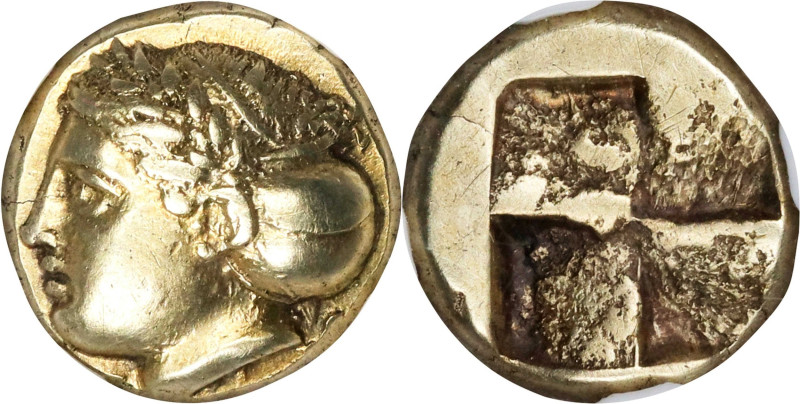 IONIA. Phocaea. EL Hekte (2.54 gms), ca. 387-326 B.C. NGC AU★, Strike: 5/5 Surfa...