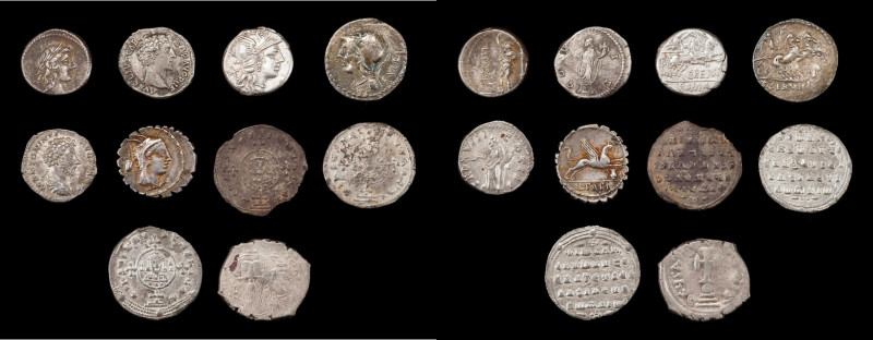 MIXED LOTS. Group of Silver Issues (10 Pieces), ca. 1st Century B.C. to A.D. 10t...