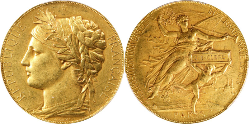 FRANCE. Exposition Universelle Gold Award Medal, 1878. Paris Mint. PCGS SPECIMEN...