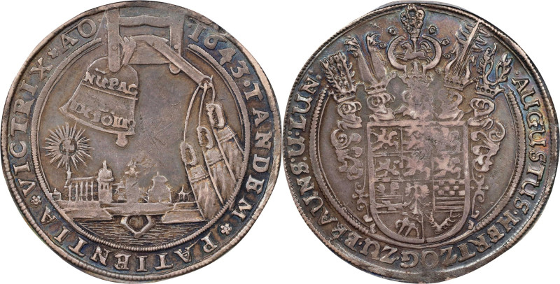 GERMANY. Brunswick-Wolfenbuttel. Taler, 1643. August "the Younger". PCGS Genuine...