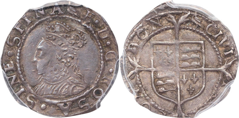 GREAT BRITAIN. Penny, ND (1560-61). London Mint; mm: Martlet. Elizabeth I. PCGS ...