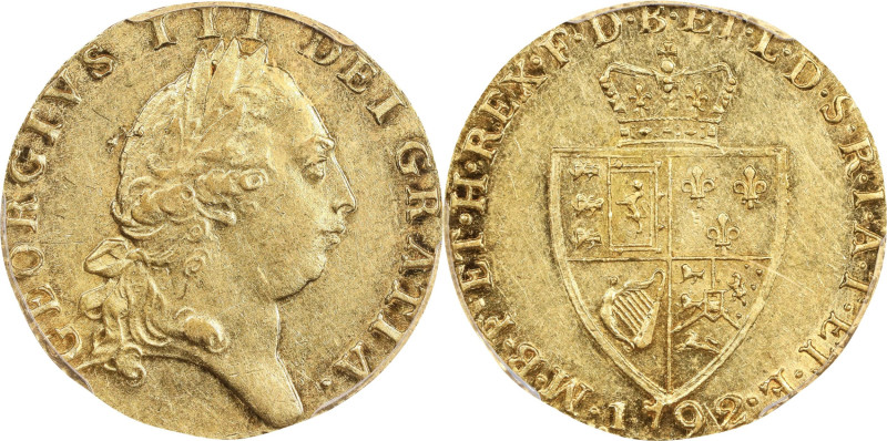 GREAT BRITAIN. Guinea, 1792. London Mint. George III. PCGS AU-55.
S-3729; Fr-35...