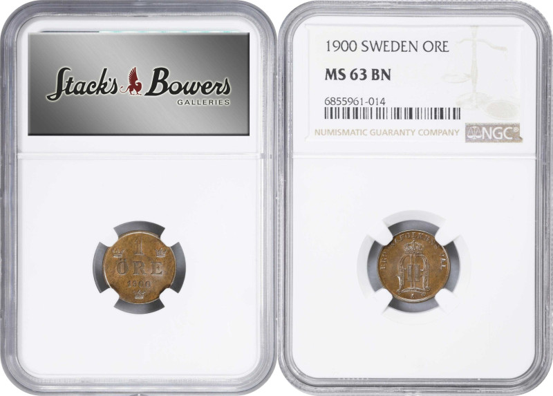 SWEDEN. Octet of Mixed Denominations (8 Pieces), 1874-1921. All NGC Certified; G...