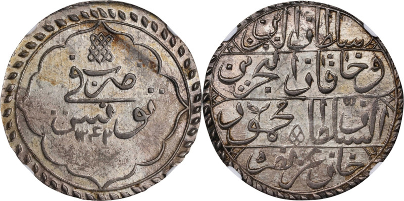 TUNISIA. Ottoman Empire. Piastre, AH 1242 (1827). Tunis Mint. Mahmud II. NGC AU-...