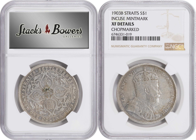 MIXED LOTS. Quartet of Chopmarked Crowns (4 Pieces), 1895-1903. All NGC Certifie...