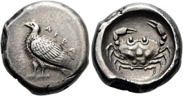 SIZILIEN. AKRAGAS. Didrachme ø 17mm (8.07g). 488/5 - 480/78 v. Chr. Vs.: AKPA, Adler mit geschlossenen Schwingen n. l. stehend. Rs.: Krabbe im runden ...