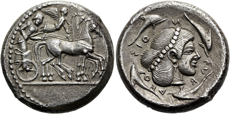 SIZILIEN. SYRAKUS. Herrschaft der Deinomeniden, 485 - 466 v. Chr. Tetradrachme ø...