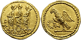 SKYTHISCHE DYNASTEN UND KÖNIGE. Koson. Stater ø 20mm (8.37g). ca. 42 v. Chr. Mzst.Olbia. Vs.: ΚΟΣΩΝ, Konsul M. Iulius Brutus zwischen zwei Liktoren n....