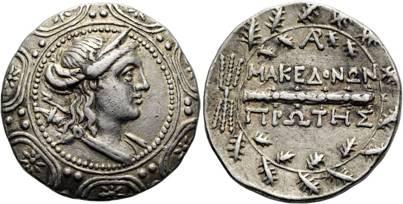 MAKEDONIEN UNTER DEN RÖMERN. Die vier Regionen, 158 - 150 v. Chr. Tetradrachme ø...