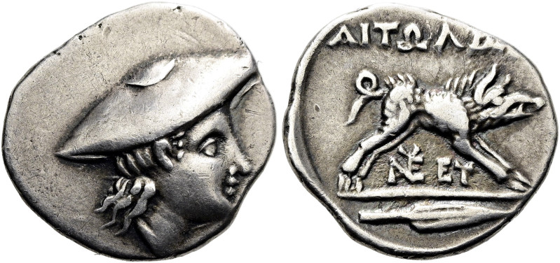 ÄTOLIEN. ÄTOLISCHE LIGA. Hemidrachme ø 17mm (2.36g). 3. - 2. Jh. v. Chr. Vs.: Ko...