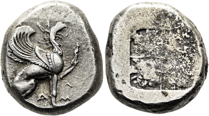 IONIEN. TEOS. Stater ø 21mm (11.91g). 510 - 475 v. Chr. Vs.: A-M, Greif n. r. si...