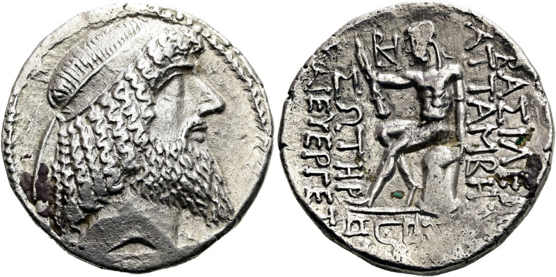 CHARACENE. Attambelos I., Soter Euergetes, 47/6 - 25/4 v. Chr. Tetradrachme ø 28...