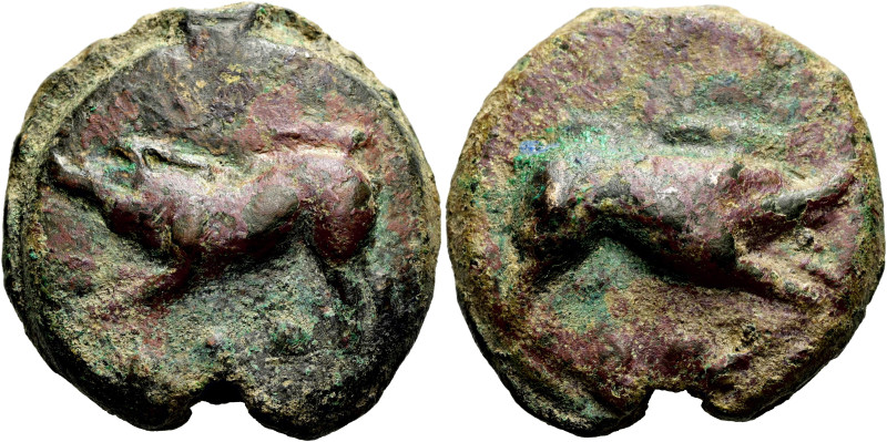 AES GRAVE. Anonym, 280 - 245 v. Chr. Quadrans ø 42mm (82.60g). Mzst.Rom. Vs.: Eb...