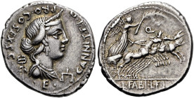 RÖMISCHE REPUBLIK NACH 211 V. CHR. C. Annius und L. Fabius Hispaniensis, 82 - 81 v. Chr. Denar ø 21mm (3.97g). Mzst.in Spanien. Vs.: C ANNI T F T N PR...
