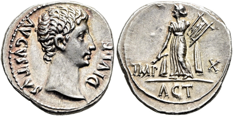 Augustus, 27 v. Chr. - 14 n. Chr. Denar ø 19mm (3.84g). 15 v. Chr. Mzst.Lugdunum...