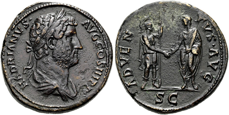 Hadrian, 117 - 138 n. Chr. Sesterz ø 32mm (29.03g). 133 n. Chr. Mzst.Rom. Vs.: H...