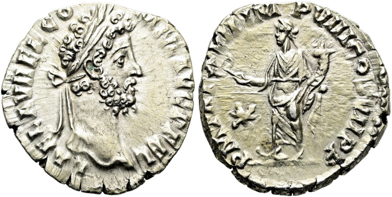 Commodus, 177 - 192 n. Chr. Denar ø 18mm (3.59g). 192 n. Chr. Mzst.Rom. Vs.: L A...