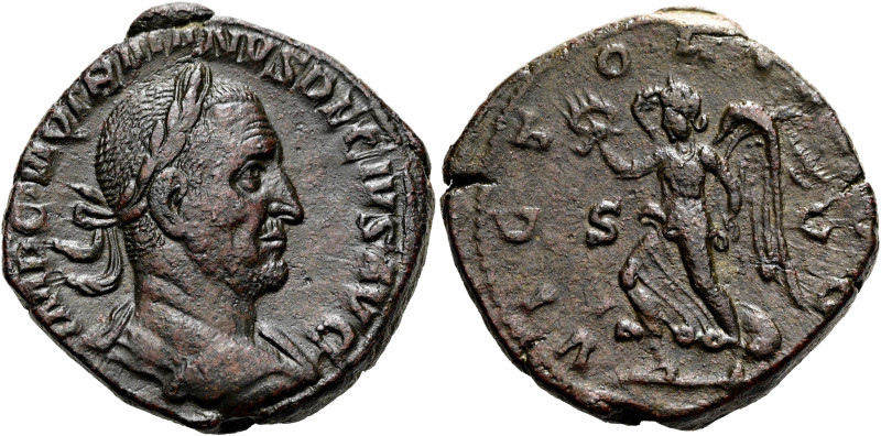 Traianus Decius, 249 - 251 n. Chr. Sesterz ø 30mm (19.54g). Mzst.Rom. Vs.: IMP C...