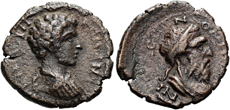 BITHYNIEN. NIKAIA. Commodus als Augustus, 180 - 196 n. Chr. Hemiassarion ø 18mm ...