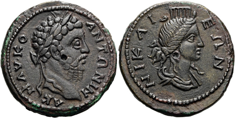 BITHYNIEN. NIKAIA. Commodus als Augustus, 180 - 196 n. Chr. Diassarion ø 29mm (1...