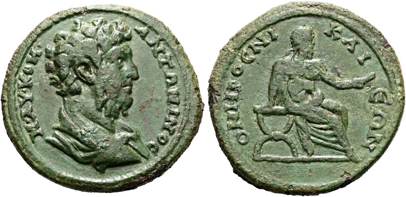 BITHYNIEN. NIKAIA. Commodus als Augustus, 180 - 196 n. Chr. Assarion ø 25mm (8.1...