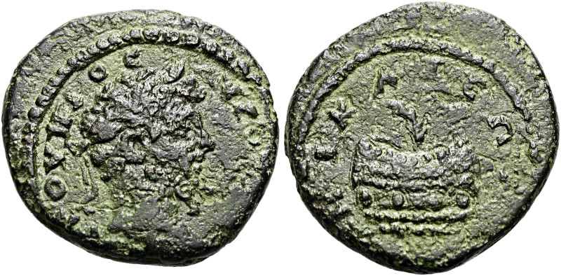 BITHYNIEN. NIKAIA. Septimius Severus, 193 - 211 n. Chr. Hemiassarion ø 17mm (3.3...