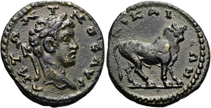 BITHYNIEN. NIKAIA. Caracalla, 211 - 217 n. Chr. Hemiassarion ø 17mm (2.54g). 202...