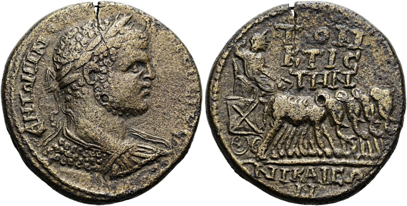 BITHYNIEN. NIKAIA. Caracalla, 211 - 217 n. Chr. Diassarion ø 27mm (11.67g). 214 ...