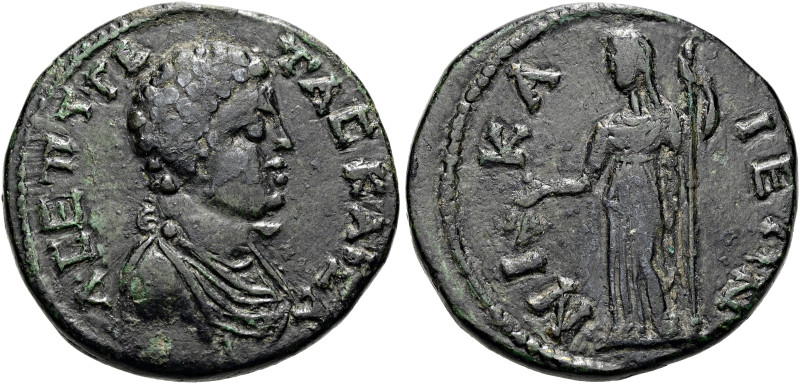 BITHYNIEN. NIKAIA. Geta als Caesar, 198 - 209 n. Chr. Diassarion ø 26mm (10.14g)...