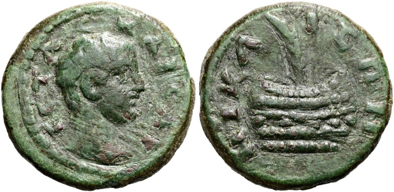 BITHYNIEN. NIKAIA. Geta als Caesar, 198 - 209 n. Chr. Hemiassarion ø 14mm (2.30g...