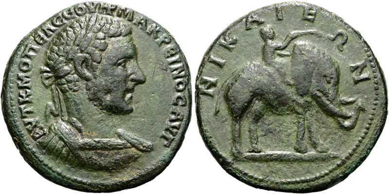 BITHYNIEN. NIKAIA. Macrinus, 217 - 218 n. Chr. Diassarion ø 27mm (9.02g). St. 21...