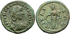 BITHYNIEN. NIKAIA. Iulia Paula, 220 n. Chr. Assarion ø 22mm (6.56g). 220 - 221 n. Chr. St. 225°. Vs.: IOVΛ KOPNHΛΙΛ ΠΛΥΛΛ CE (!), Büste in Palla n. r....