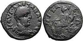 BITHYNIEN. NIKAIA. Severus Alexander als Caesar, 222 n. Chr. Assarion ø 21mm (4.63g). St. 225°. Vs.: M · AVP · AΛEZANΔPOC K, Büste mit Panzer und Palu...