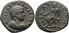 BITHYNIEN. NIKAIA. Severus Alexander als Caesar, 222 n. Chr. Assarion ø 21mm (4.49g). St. 45°. Vs.: M ΛVP AΛEZΛΝΔPOC K, Büste mit Gorgonen-Panzer, von...