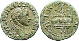 BITHYNIEN. NIKAIA. Severus Alexander, 222 - 235 n. Chr. Assarion ø 20mm (4.12g). 224 n. Chr. St. 0°. Vs.: M AVP CEVH AΛΕZΑΝΔPOC AVΓ, Kopf mit Lorbeerk...