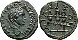 BITHYNIEN. NIKAIA. Severus Alexander, 222 - 235 n. Chr. Assarion ø 21mm (5.47g). 224 n. Chr. St. 45°. Vs.: M AVP CEVH AΛΕZΑΝΔPOC AVΓ, Kopf mit Lorbeer...