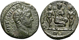 BITHYNIEN. NIKAIA. Severus Alexander, 222 - 235 n. Chr. Assarion ø 20mm (3.77g). 228 - 231 n. Chr. St. 225°. Vs.: M AVP CEVH AΛ-EZA[NΔPOC AVΓ], Büste ...