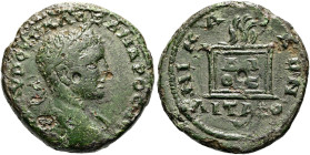 BITHYNIEN. NIKAIA. Severus Alexander, 222 - 235 n. Chr. Assarion ø 20mm (4.67g). 228 - 231 n. Chr. St. 15°. Vs.: [M] AVP CEV AΛΕZΑΝΔPOC AVΓ (VΓ ligier...