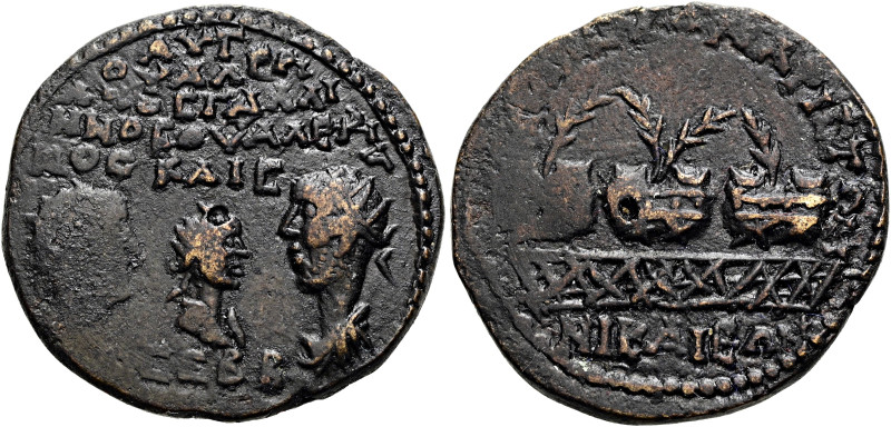 BITHYNIEN. NIKAIA. Valerian I., Gallienus und Valerian II. Caesar. Tetrassarion ...