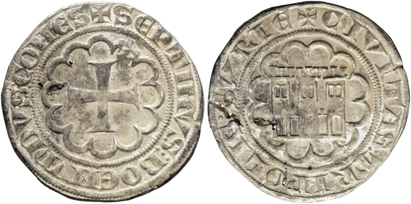 LATEINISCHER OSTEN. TRIPOLIS. Bohemund VII., 1275 - 1287. Gros (3.46g). o.J. Kre...