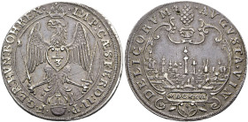 AUGSBURG, Stadt. 1/3 Reichstaler (9.72g). 1626, Augsburg. Mit dem Titel von Kaiser Ferdinand II., 1619 - 1637. Gekrönter und nimbierter Adler mit Insi...