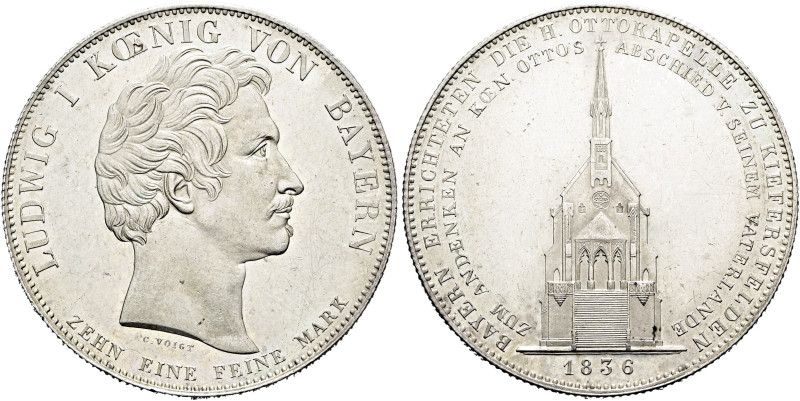 BAYERN. Ludwig I., 1825 - 1848. Konventionstaler (27.97g). 1836, München. Sogena...