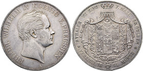 BRANDENBURG / PREUSSEN. Friedrich Wilhelm IV., 1840 - 1861. Doppeltaler (2 Vereinstaler) (37.13g). 1841 A, Berlin. Kopf nach rechts, darunter Münzzeic...