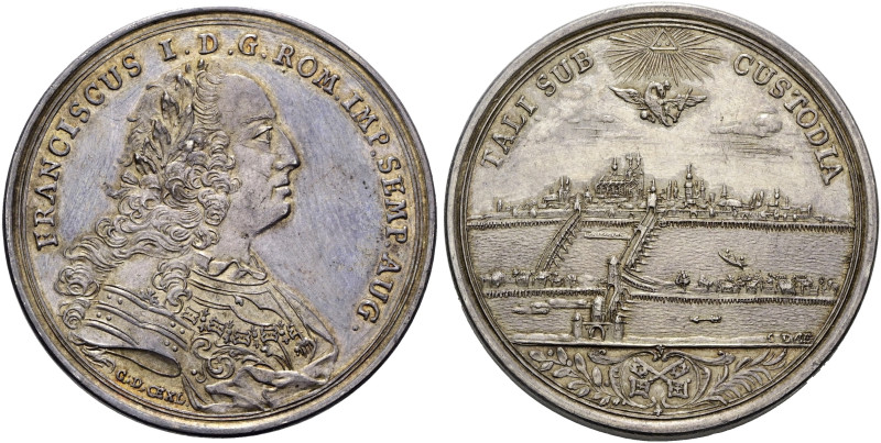 REGENSBURG, Stadt. Dicker, doppelter Reichstaler (58.39g). o.J. (1745 - 1765), R...