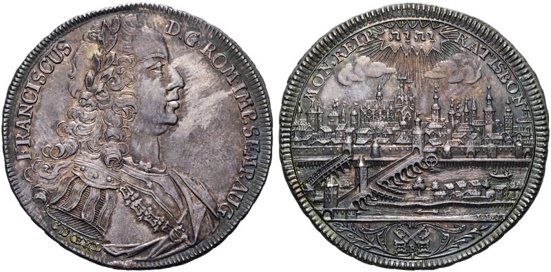 REGENSBURG, Stadt. 1/2 Reichstaler (14.52g). o.J. (1745 - 1765), Regensburg. Mit...