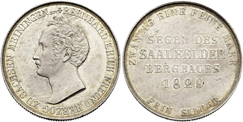 SACHSEN - MEININGEN. Bernhard Erich Freund, 1803 - 1866. Gulden (1/2 Ausbeutekon...