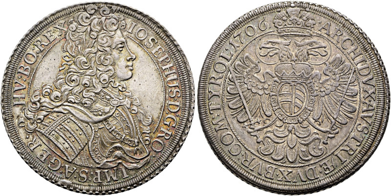 HABSBURGER BIS 1866. Josef I., 1705 - 1711. Reichstaler (28.71g). 1706 IMH, Wien...