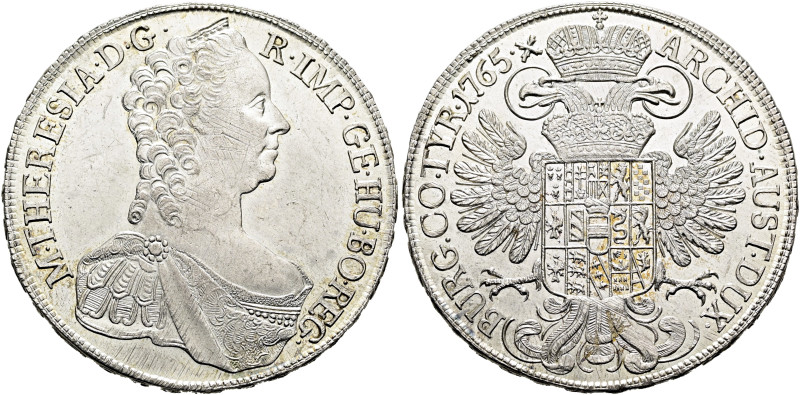 HABSBURGER BIS 1866. Maria Theresia, 1740-1780. Konventionstaler (28.03g). 1765,...