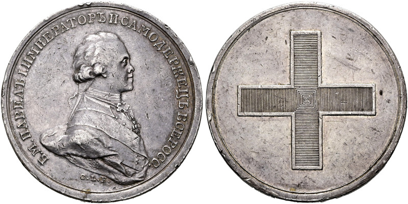 RUSSLAND. GROSSFUERSTENTUM / KAISERREICH. Paul I., 1796 - 1801. Silbermedaille (...