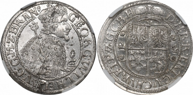 Germany, Preussen, Georg Wilhelm, 18 groschen 1624, Konigsberg - NGC MS62 Piękny...